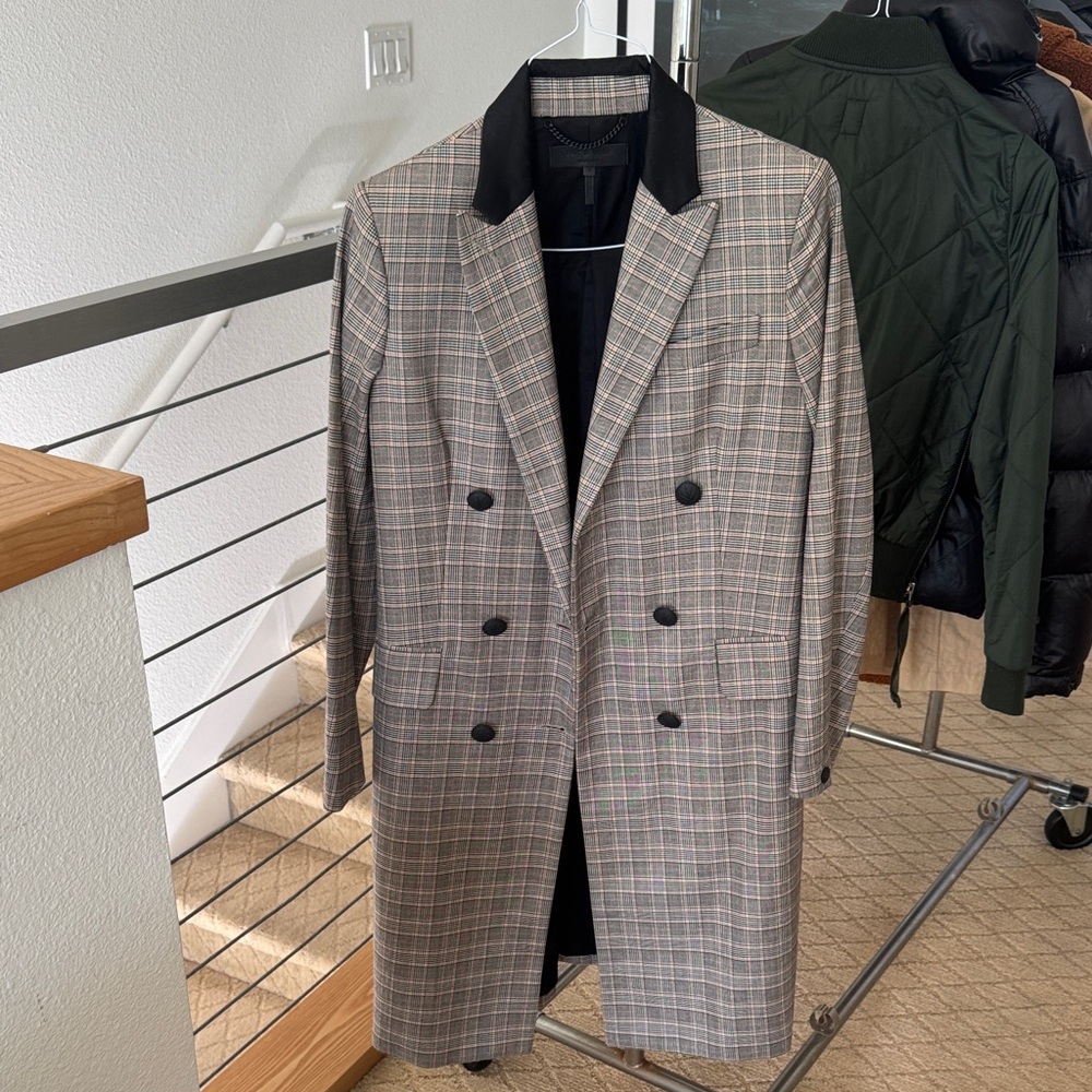 Rag & Bone Plaid Peacoat